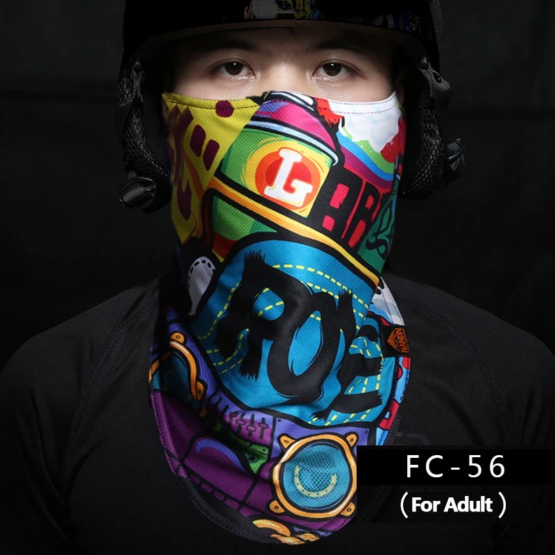 FC-56 VanRee лыжные комбинезоны, лыжные маски для мужчин, женщин, детей, для мальчиков и девочек, теплые, флисовые, с принтом, для велоспорта, альпинизма, велосипедные маски - Цвет: FC-56