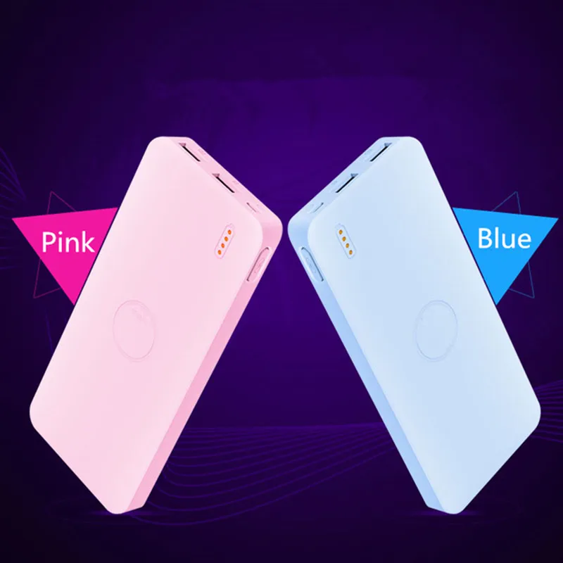 Новый Полимер Ультра тонкий Мобильный Dual USB Резервное Копирование Powerbank