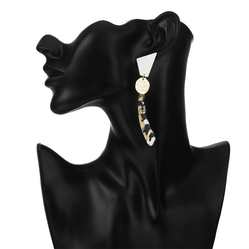 Женские многослойные серьги подвески Find Me винтажные длинные висячие из ацетата с