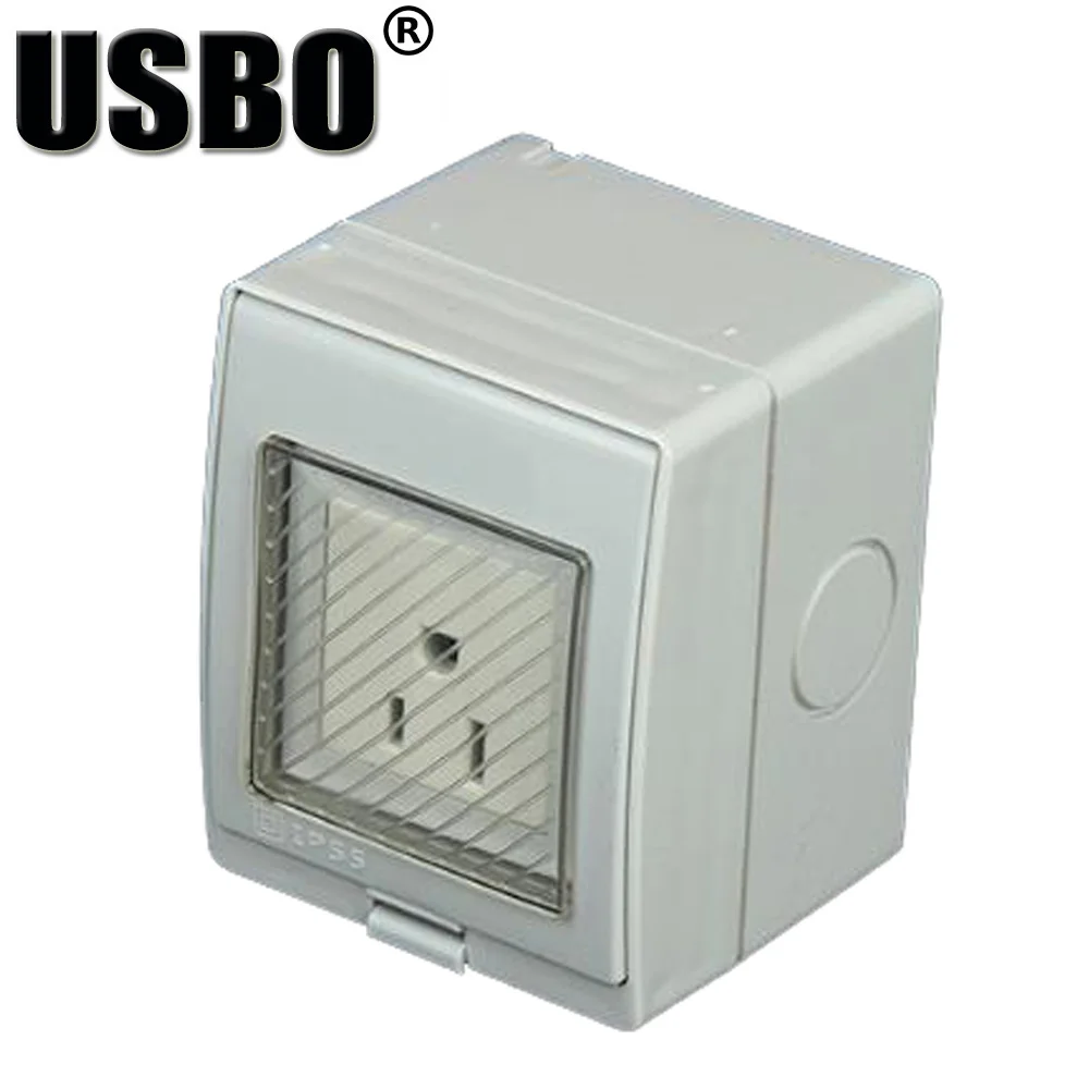 Поставка анти-УФ американская 13A 250 V IP55 наружная розетка питания белая CE