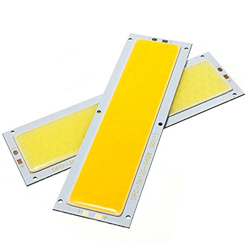 Ультра яркий 1000LM 10W COB светодиодный свет полосы 12V DC для самодельные светильники лампы для работы дома лампы 120*36MM COB Чип