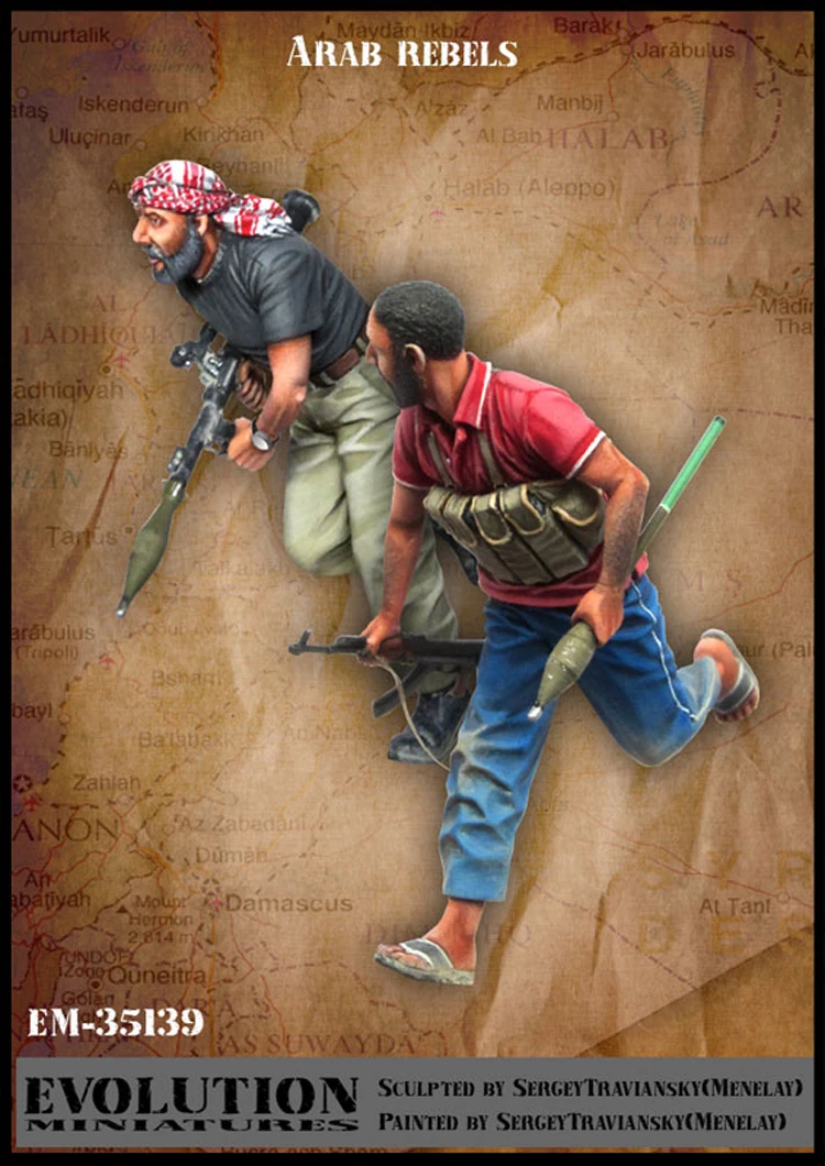 

1/35, Arab rebels, Resin Model Soldier GK, military theme, Unassembled and unpainted kit
