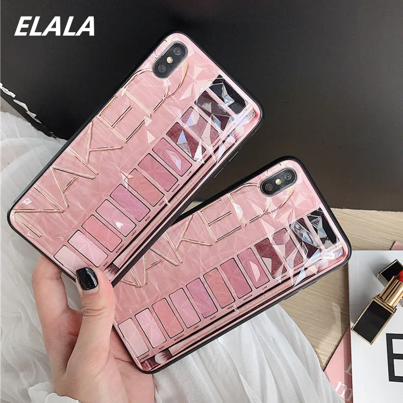 Elala 3D чехол для телефона с бриллиантами iPhone 6 s мягкий из ТПУ узором макияжа