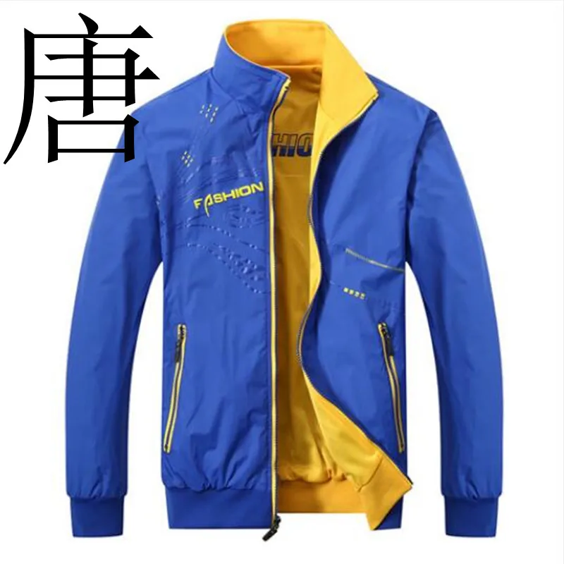 Новая модная мужская ветровка Tang 2019 Двусторонняя одежда тонкая куртка бомбер