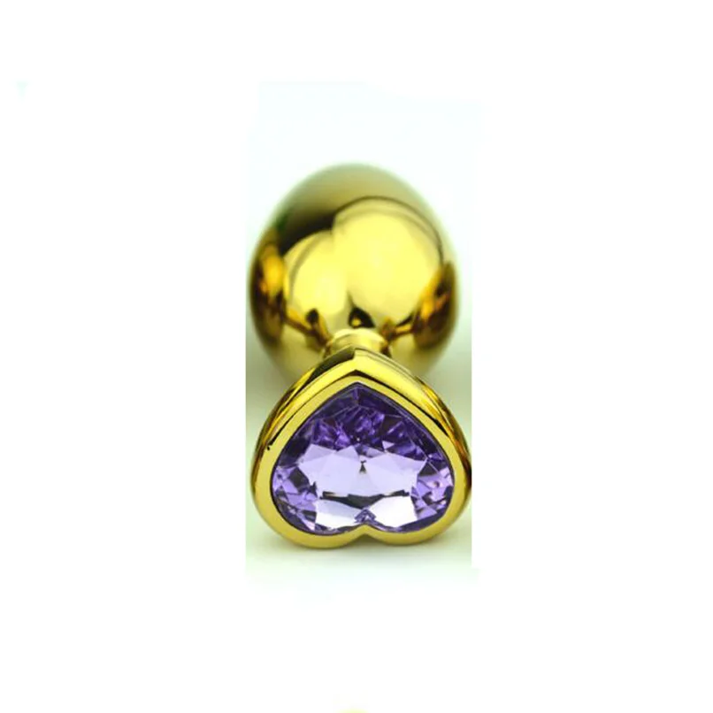 Medium Size Stainless Steel Anal Plug Beads Jeweled Heart Colored Anus Jewelry Metal Butt Insert Sex Products Toy | Красота и