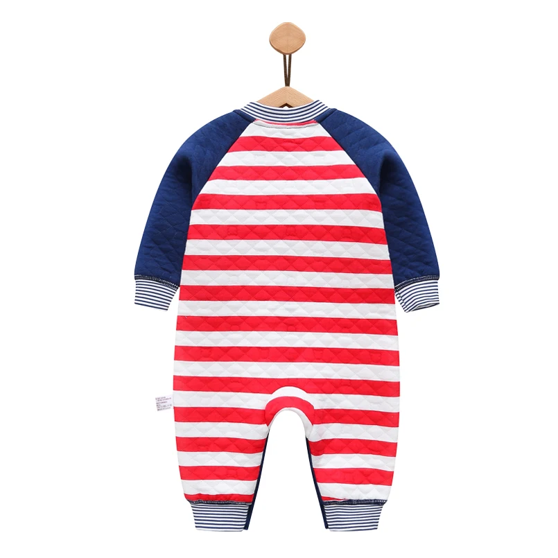 Shanyingfang Baby Boys Autumn Rompers Infant Winter Long Sleeve Stripes Jumpsuits Cartoon Clothes Newborn Clothing |