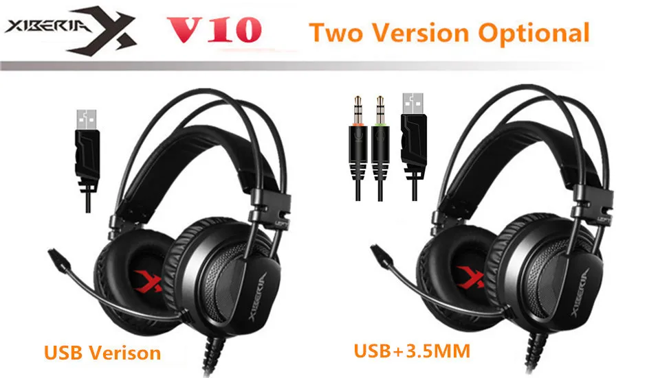 XIBERIA V10 Игровые наушники casque компьютерная стереогарнитура с микрофоном Микрофон светодиодный светильник для ПК геймера fone de ouvido