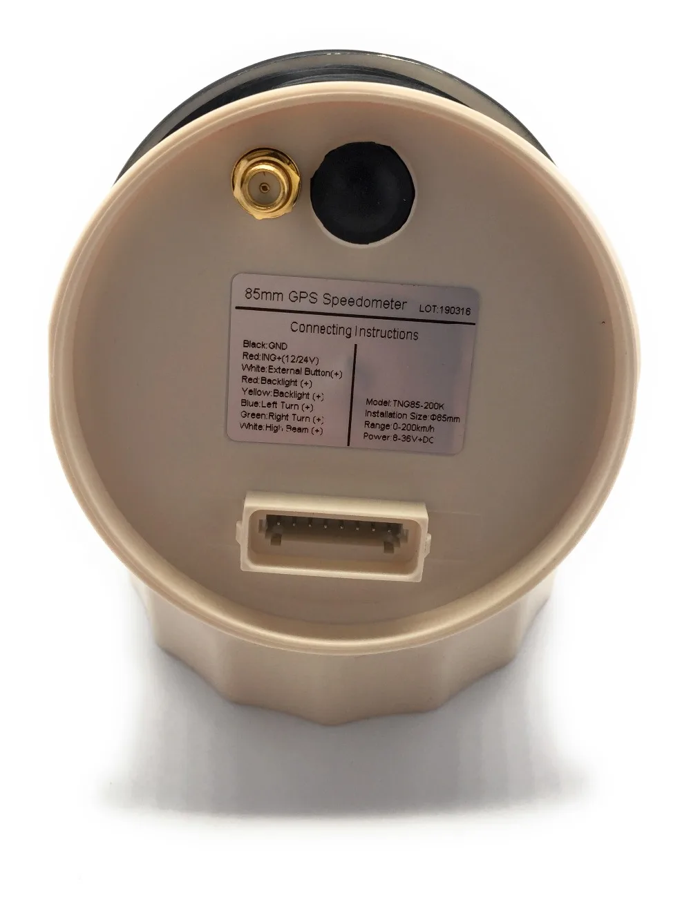 

Universal 85mm 200km/h GPS Speedometer 200KPH Adjustable Odometer With GPS Antenna 85mm With Red/Yellow Backlight