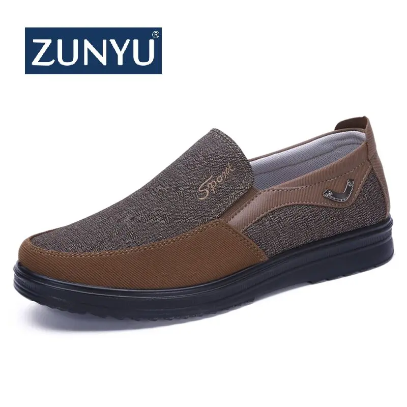 ZUNYU New Canvas Loafers Shoes Slip on Men Casual Summer 2019 Breathable Fashion Soft Flat Driving Size 38-50 | Обувь