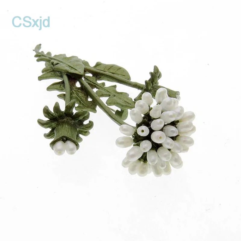 CSxjd винтажная Цветочная натуральная жемчужина Одуванчик ветви цветы модная
