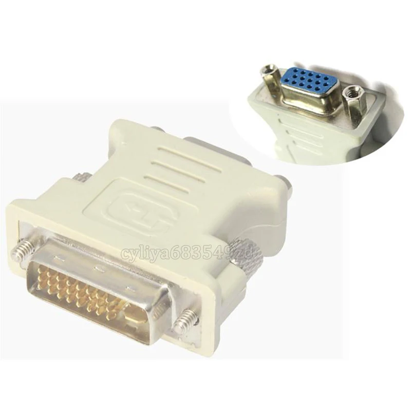 Оптовая продажа 100 шт./лот DVI 24 + 1/DVI 5 Штекерный адаптер VGA Женский D I Бесплатная