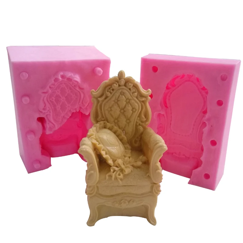 Atekuker форма стула DIY силиконовые формы для поделок 3D Sugarcraft Инструменты для украшения тортов из мастики гипсовая форма для полимерной глины