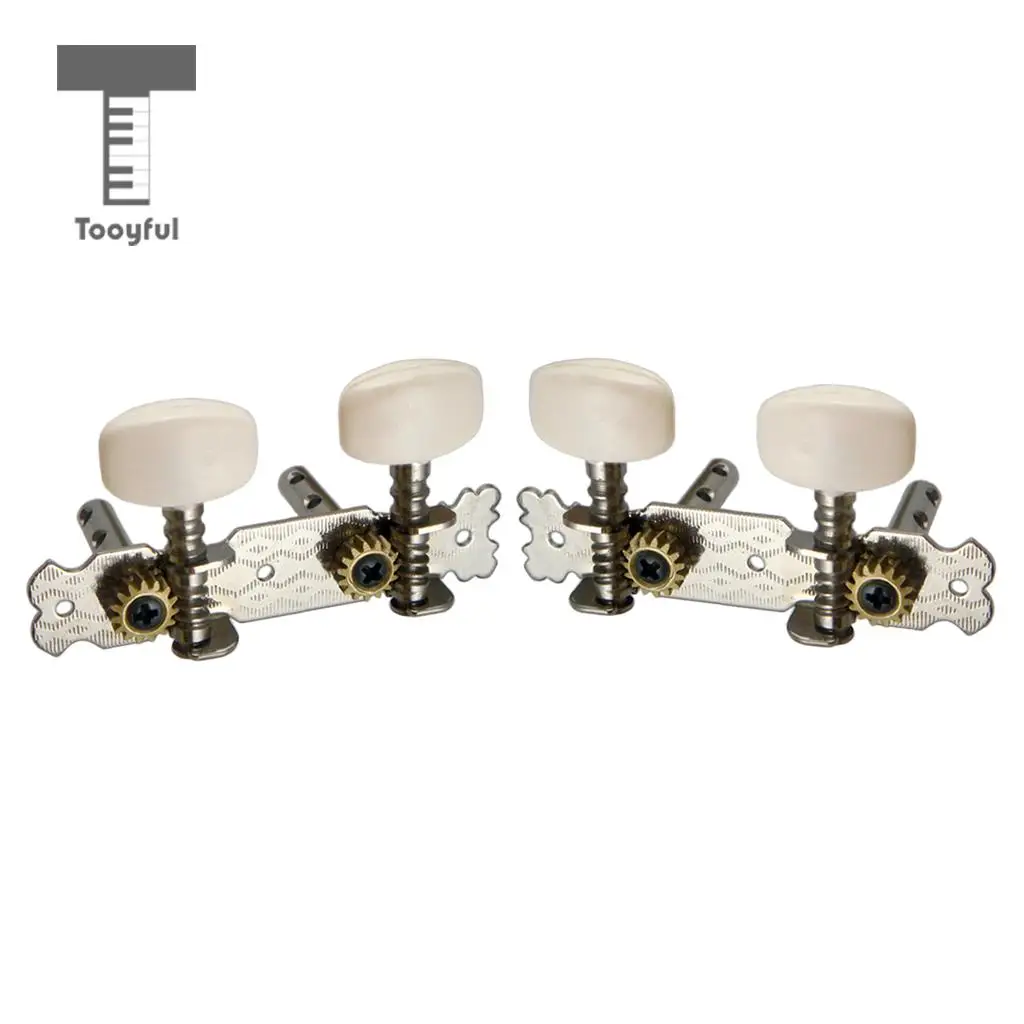 Tooyful 2R2L Tuning Pegs Machine Heads Tuner with Cream Button for Ukulele Classical Guitar 4 String | Спорт и развлечения