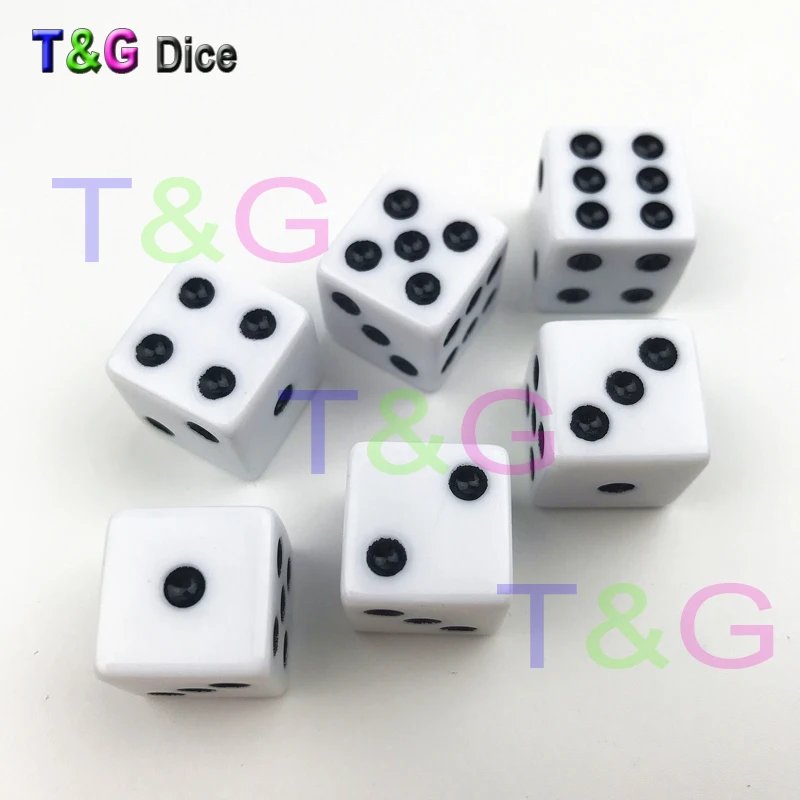 6 цветов T & G Высокое качество игральные кости 16 мм шестисторонние/D6 стандартные