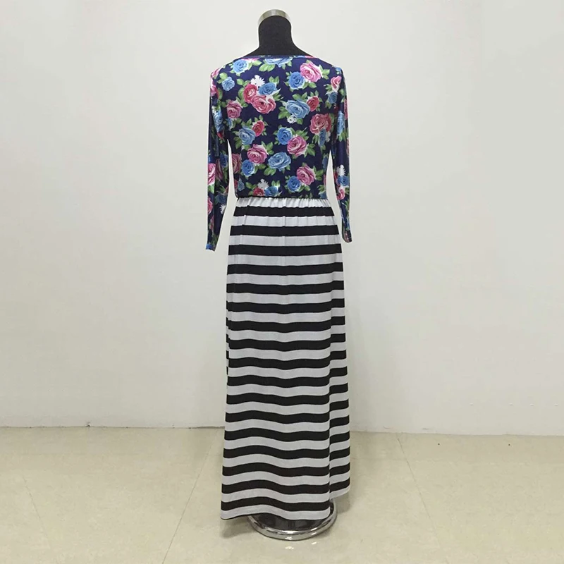 Для мамы Одежда для девочек Летняя Одинаковая одежда и дочки с принтом в полоску