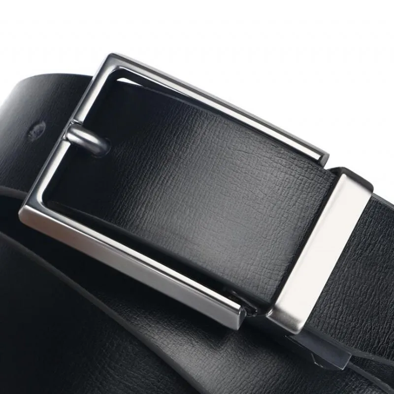 

Ремень мужской из натуральной кожи, модный роскошный брендовый пояс с металлической пряжкой с язычком, деловой Молодежный пояс в стиле ретр...