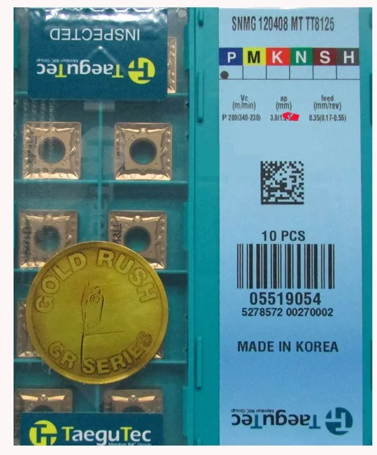 

Вставки Taegutec SNMG 120408 MT TT8125, оптовая продажа, SNMG120408MT TT8125 для обработки стали