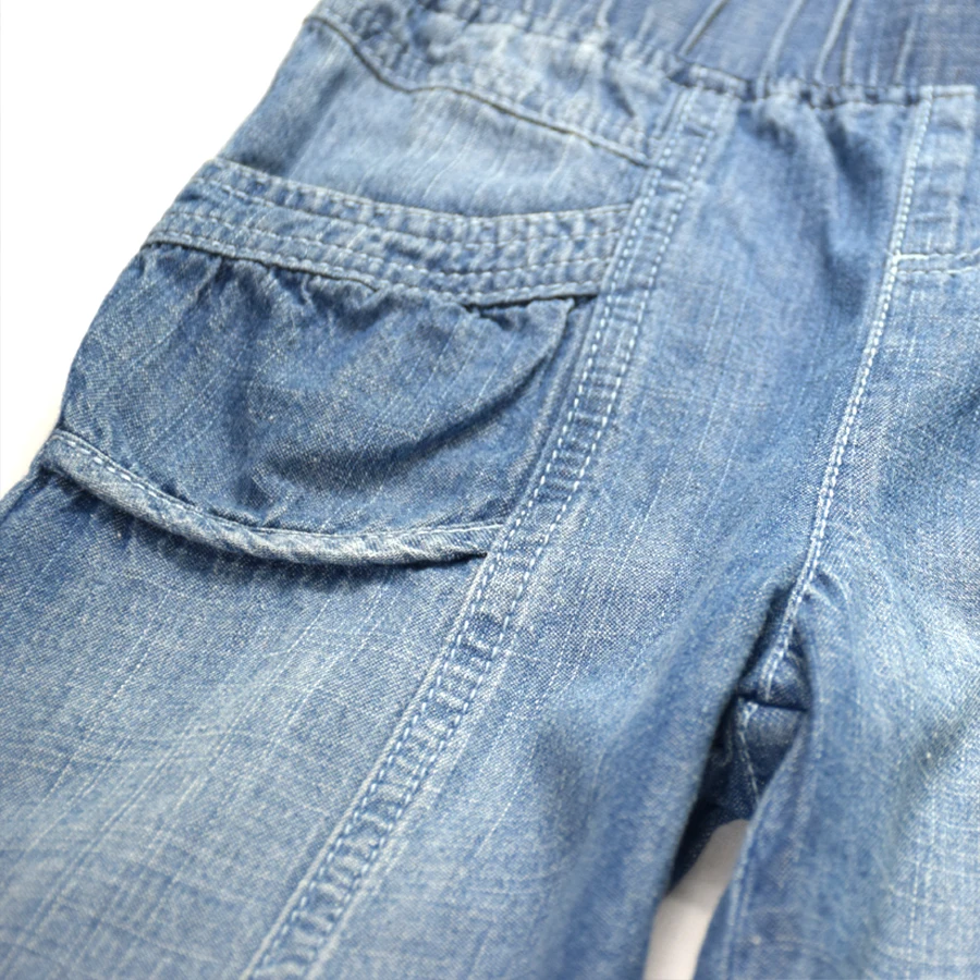 2018 джинсовые штаны-шаровары для маленьких девочек Детские карманы брюк с