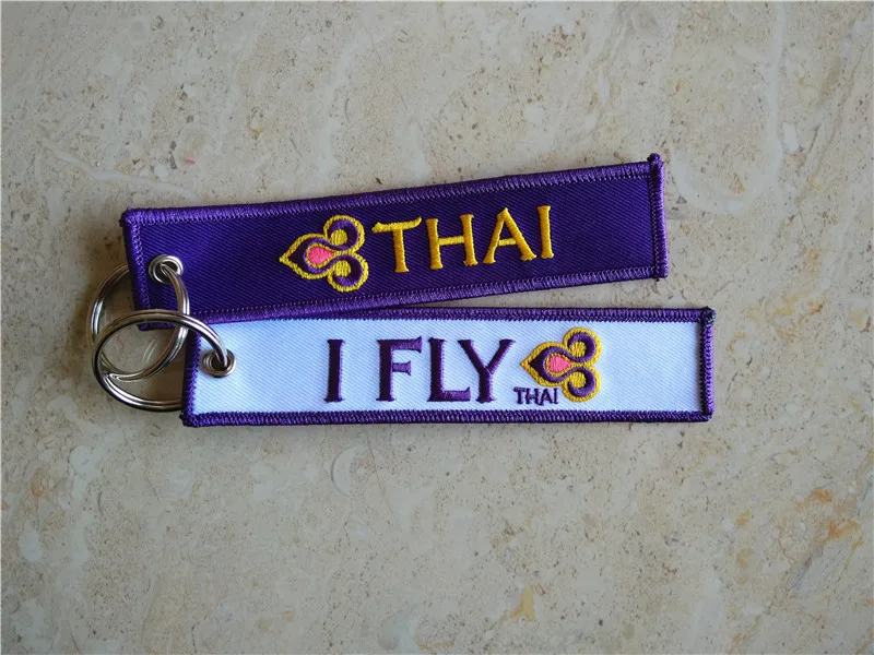 I Fly Thai Thailand вышитый брелок с индивидуальным вышитым логотипом принимаем любые