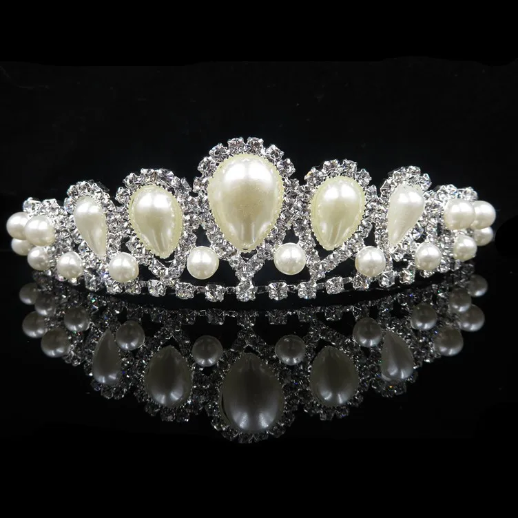 Лидер продаж принцесса Серебряная Свадебная Queen австрийского хрусталя Жемчужная