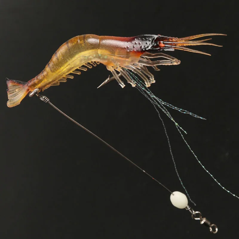 Maxcatch 6 Pcs Noctilucent Soft Shrimp Lures 3.9Inch 6G Artificial Fishing Lure | Спорт и развлечения