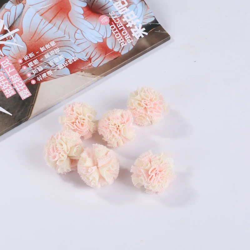 30 30PC/Pack Colorful Lace Net Yarn Flower Trim Balls DIY Clothing Bag Shoes Craft Supplies Children Handmade Decorative Pompones - Цвет: 30