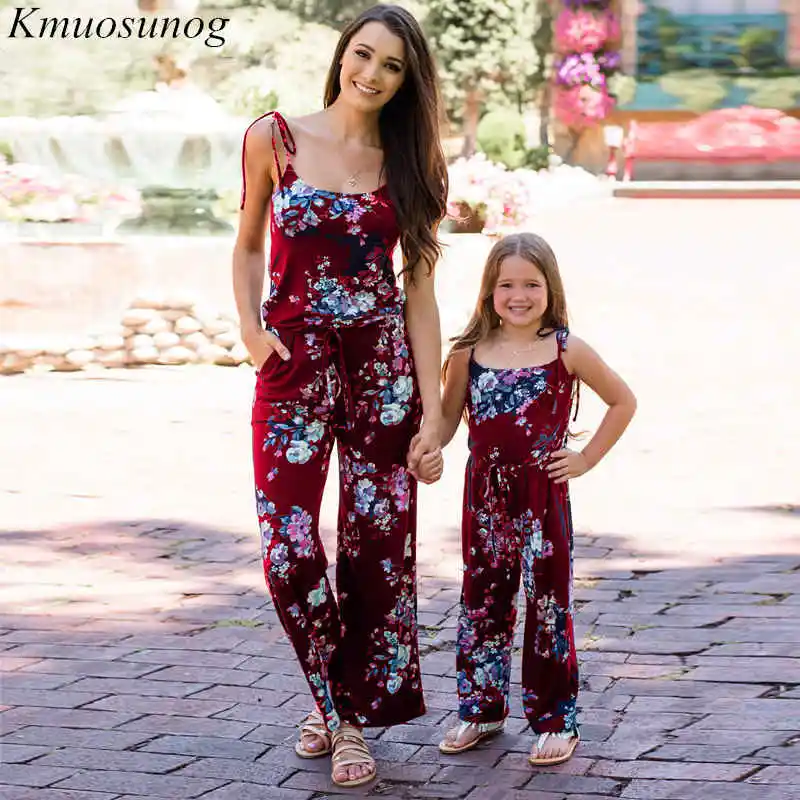 Комбинезон Mommy and me одежда для всей семьи с принтом вина бандажные Комбинезоны на