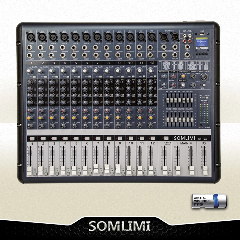 ST-8X 8 road with effect balance professional mixer Wired&ampWireless Microphone | Электроника