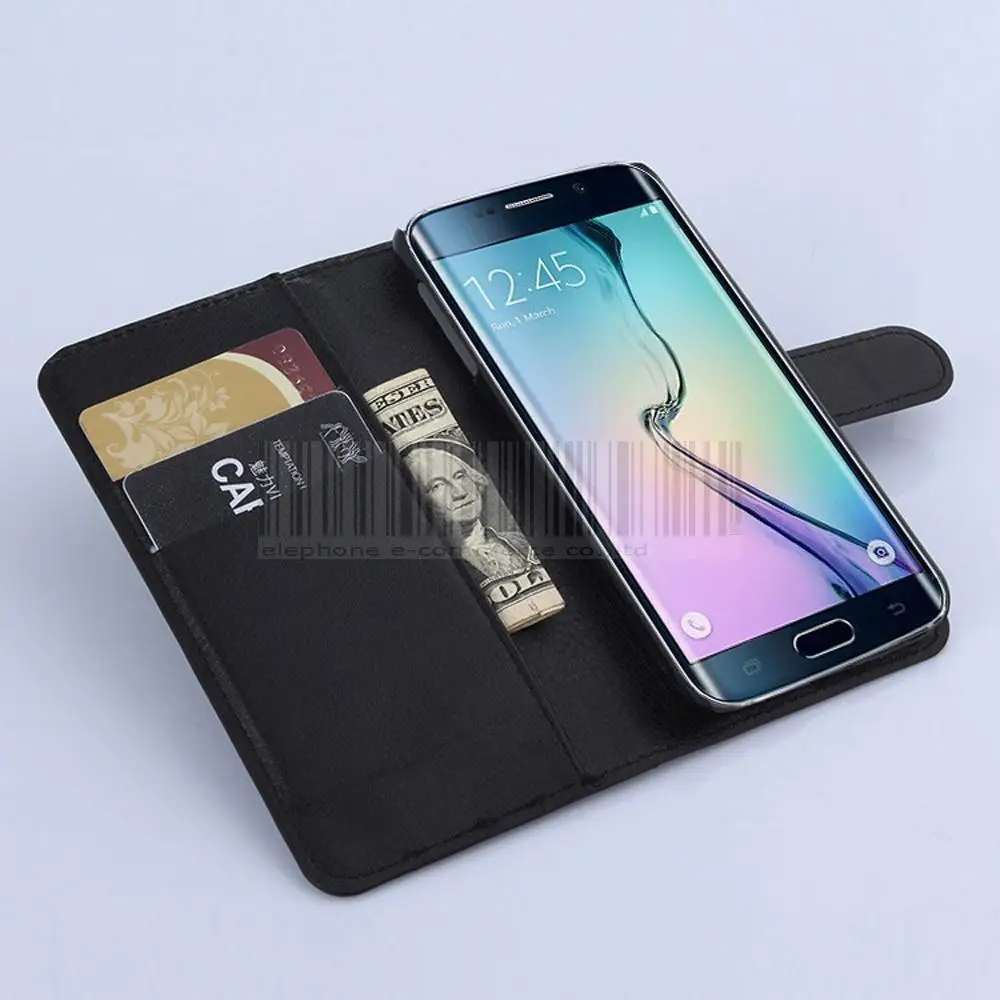 Cases Black/Brown Mix Color PU Leather Flip Wallet Stand Cover Case Skin For Samsung Galaxy S6 Edge G925 |