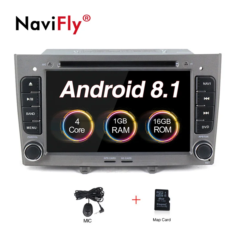 Car dvd G Android 8,0 Автомобильный gps Радио стерео для peugeot 408/peugeot 308 автомобильный dvd-плеер с управлением на рулевом колесе canbus BT wifi 1024*600 - Цвет: Car dvd G