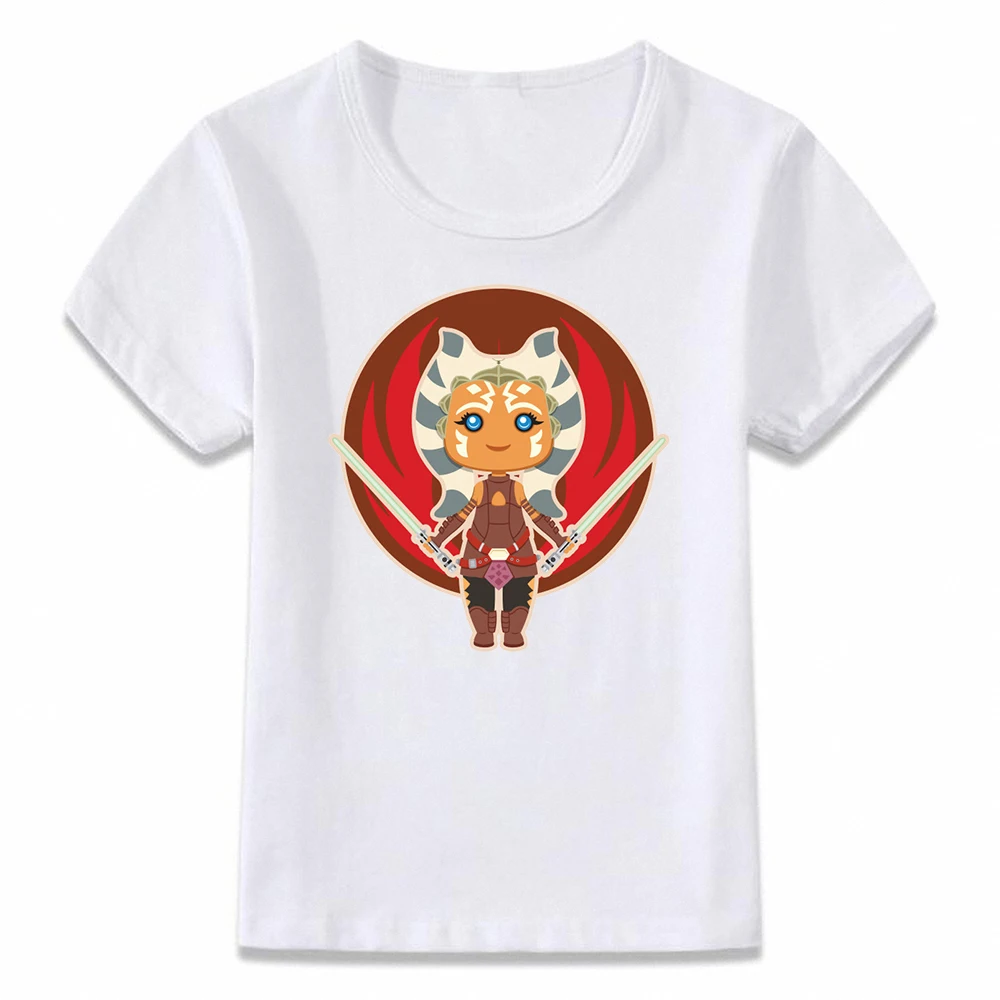 Детская одежда футболка с повстанцами Ahsoka Tano Strong Girl Warrior Princess для мальчиков и