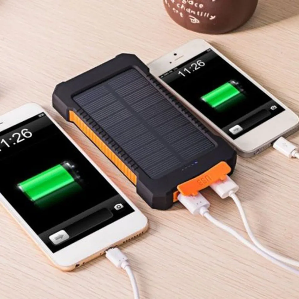 Большая емкость солнечной энергии банк двойной USB переносная солнечная батарея