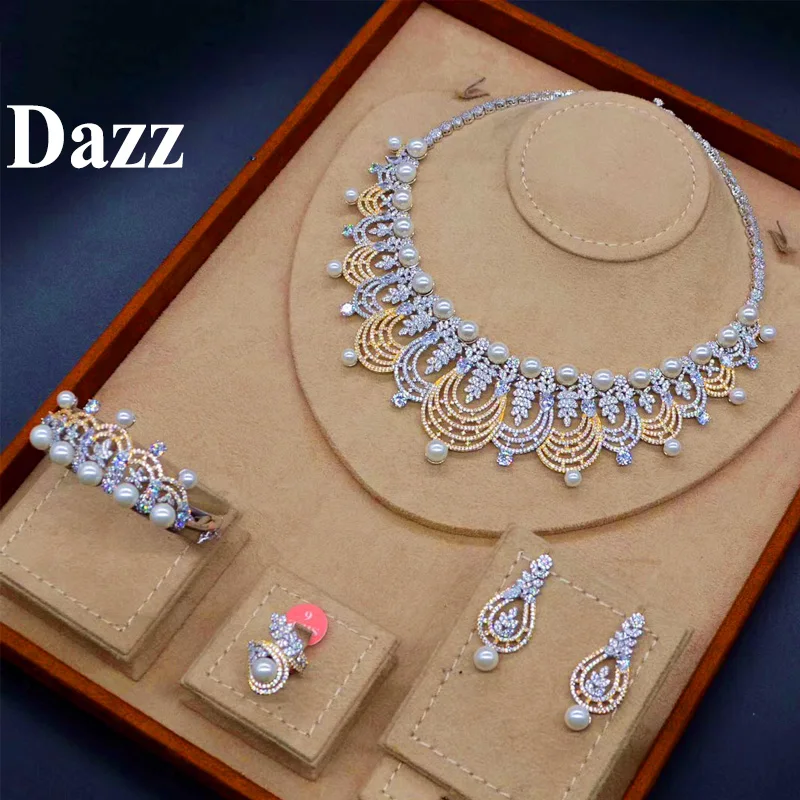 Женский комплект украшений Dazz роскошное ожерелье в нигерийском стиле с большим