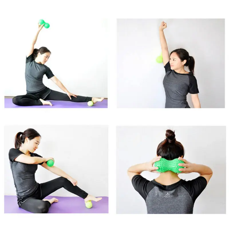 1 шт. арахисовый Массажный мяч Шипованная рельефная мышца боль стресс терапия