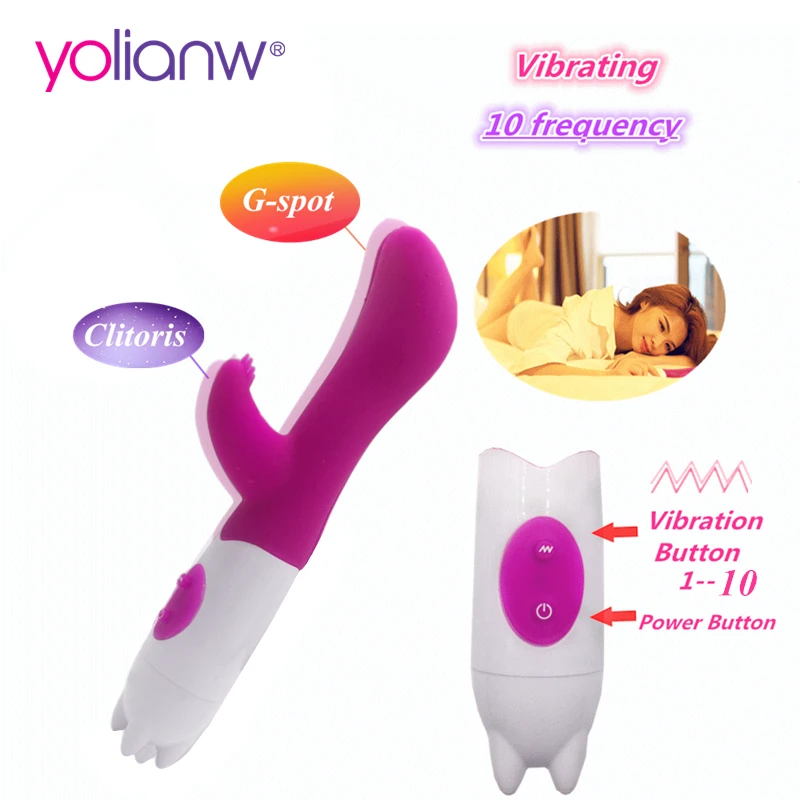 10 скоростей двойной вибратор точки G Вибрирующая палка Секс игрушки для женщин