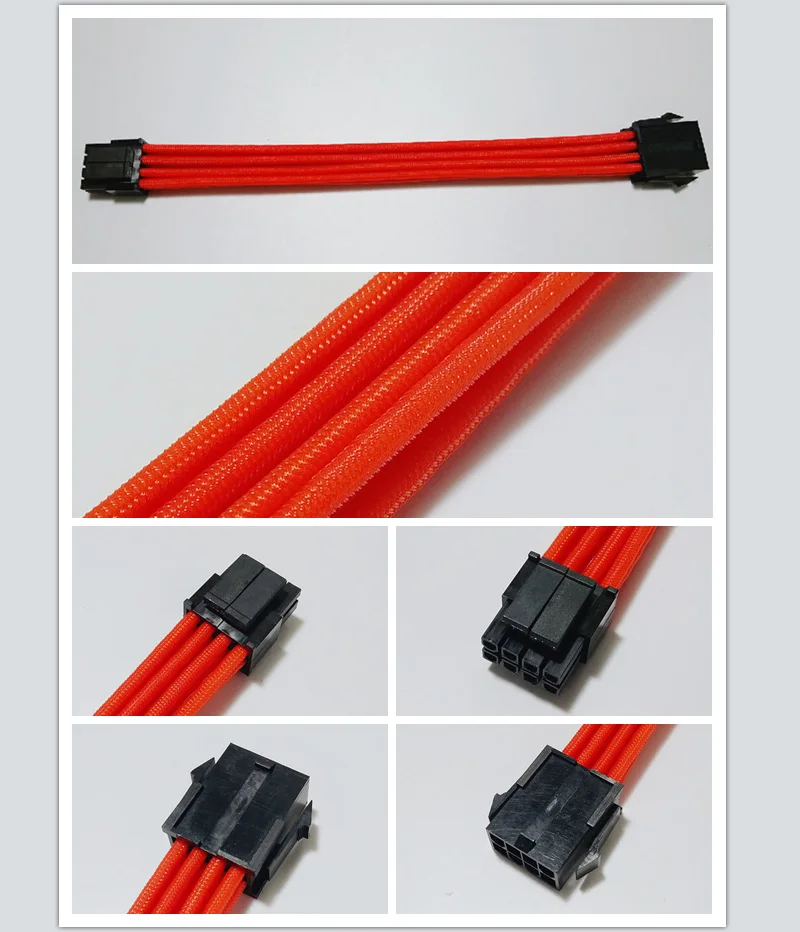 ATX EPS CPU 8-контактный разъем гнездо-штекер 4 + 4-контактный 18AWG PSU удлинитель/кабель с