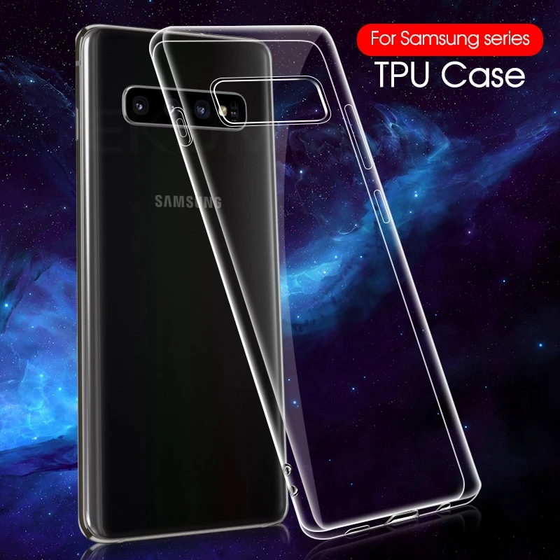 Мягкий ТПУ чехол для Samsung Galaxy S10 S9 Plus S10E S8 Note 9 8 прозрачный защитный силиконовый S6 S7