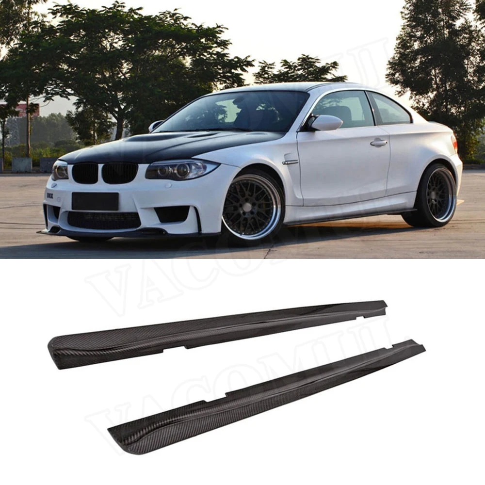 Боковые юбки из углеродного волокна 2 шт. комплект фартуков для BMW 1 серии E82 E88 м 120i