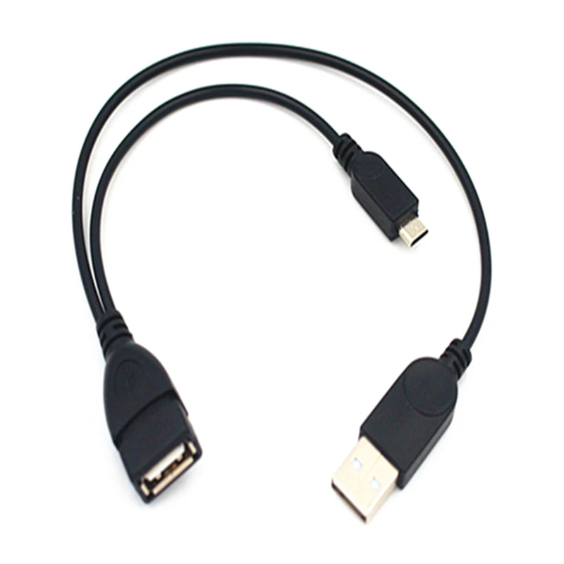 Micro USB 2 0 5 контактный кабель хоста OTG адаптер с Мощность для сотового телефона Tablet