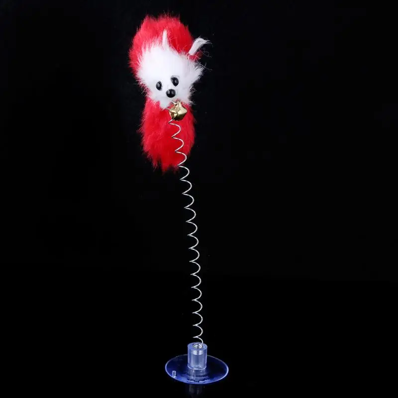Забавные игрушки для кошек эластичные перья поддельная мышь игрушки для кошек Игрушка на присосках котенок играет домашнее животное сиденье царапина кошка продукт аксессуары
