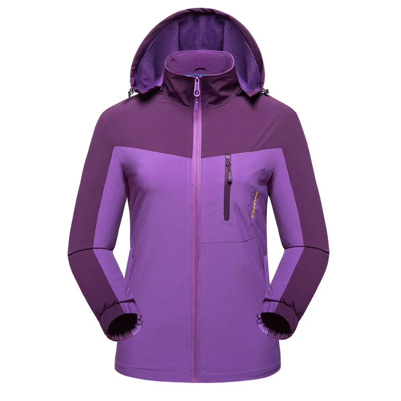 purple for woman Уличная Водонепроницаемая Весенняя походная куртка для женщин и мужчин для альпинизма дождевик для кемпинга ветровка треккинг спортивная куртка h86 - Цвет: purple for woman