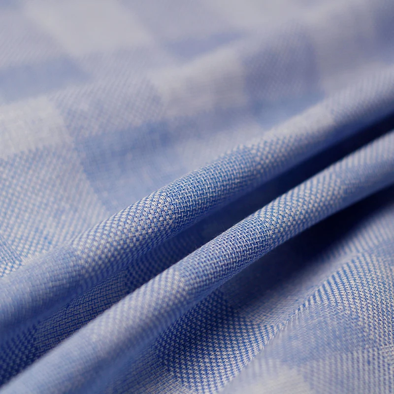 Pearlsilk 146 см ширина skyblue окрашенная пряжа хлопок и лен материалов одежды весеннее