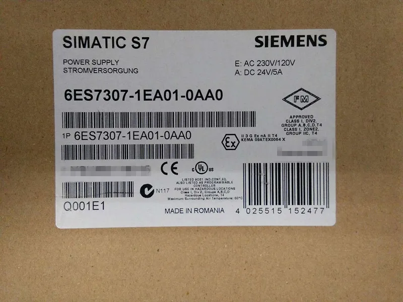 6ES7307-1EA01-0AA0 S7-300 PS307 новый оригинальный с посылка кой |