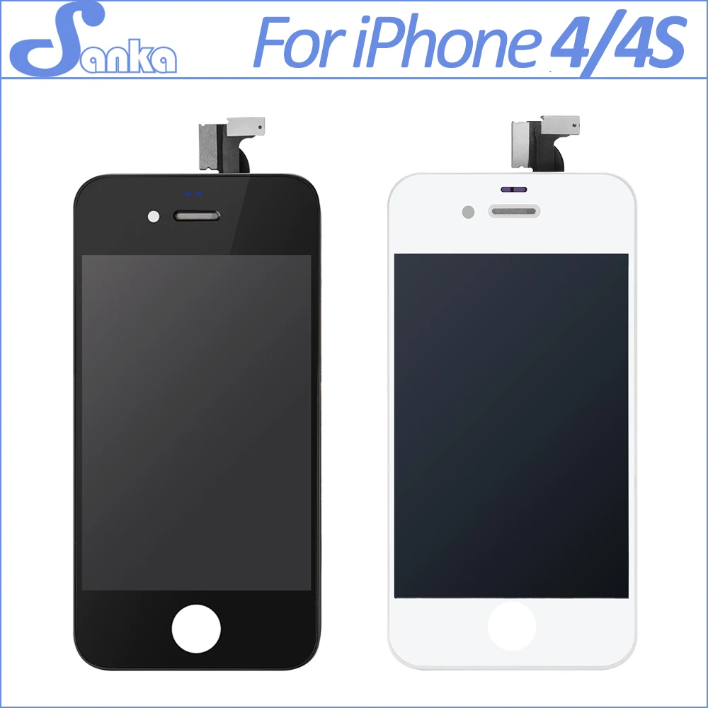 SANKA 10 шт. для Iphone 4 4s A1332 ЖК экран Замена с сенсорным дигитайзером Запчасти