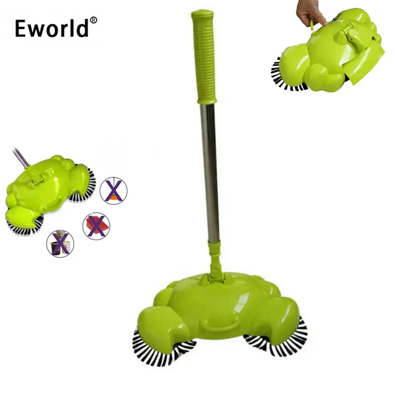 Автоматический робот пылесос Eworld 3 в 1 с ручным нажатием без электричества метлы