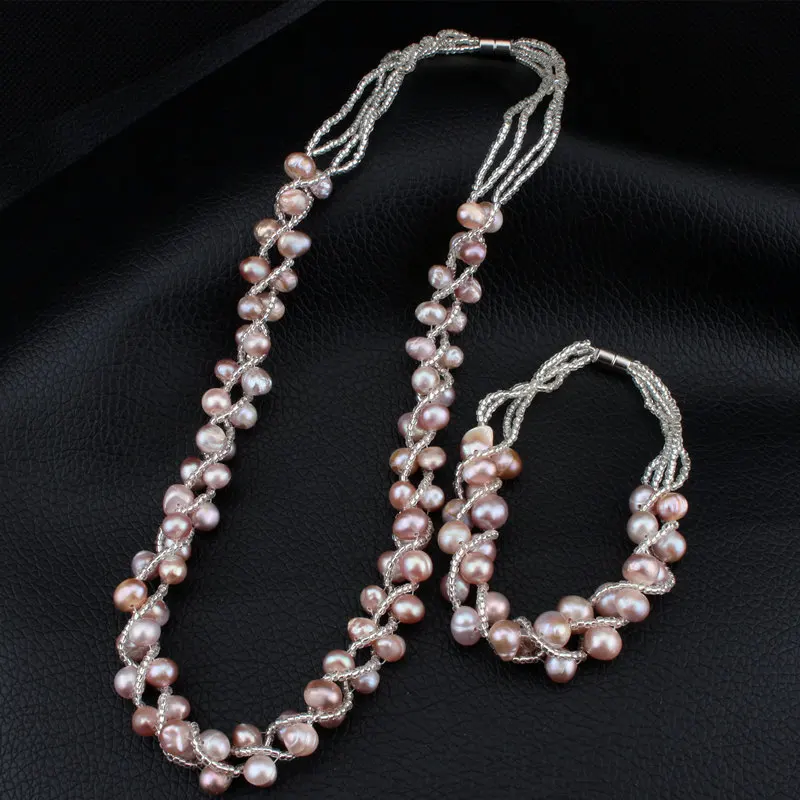 Модные ювелирные изделия из жемчуга для свадебной вечеринки 100% натуральный