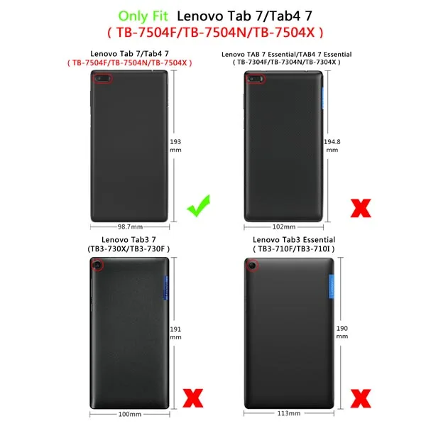 Чехол для Lenovo Tab 4 ТБ 7504F модный защитный чехол Tab7 7 0 &quot7504N 7504X с милым рисунком