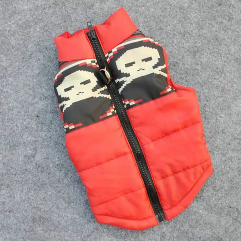 Зимняя одежда с принтом в виде собак для маленьких пальто питомцев щенком зимняя