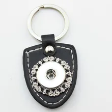 1 шт./лот 2017 черный настоящий кожаный брелок с кнопкой для ключей