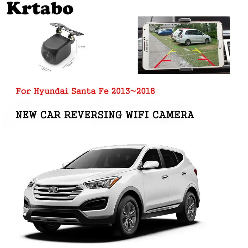 Автомобильная беспроводная камера заднего вида для hyundai Santa Fe 2013 ~ 2018